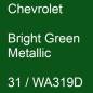 Preview: Chevrolet, Bright Green Metallic, 31 / WA319D.